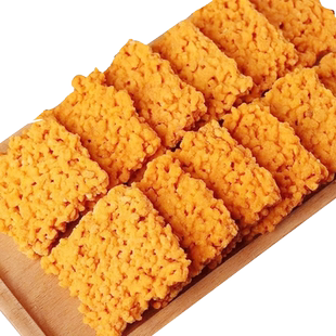 【买1送1】双面蟹黄味锅巴蛋黄糯米锅巴网红休闲零食特产整箱批发