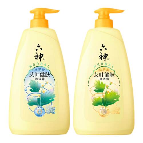 六神艾叶健肤沐浴露草本控油止痒清凉滋润男女沐浴乳官方旗舰1kg