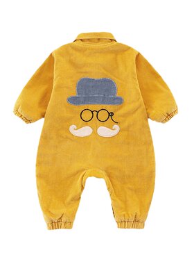 婴儿双层连体衣春秋外出服