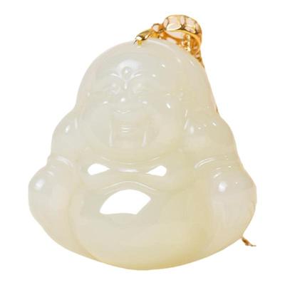 晴水佛公吊坠女款18k金镶