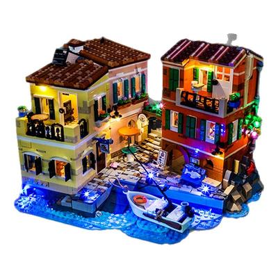 适用于乐高灯饰展示盒21359意大利里维埃拉积木灯光组改装配件diy