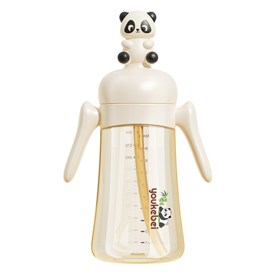 熊猫奶瓶吸管杯宝宝学饮杯
