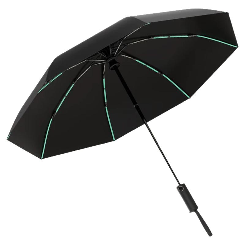 红叶自动雨伞便携加厚加固晴雨伞黑胶抗风挡雨学生上学专用折叠伞