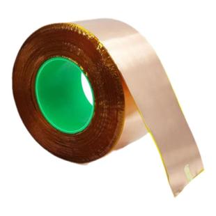 背胶铜箔变压器绕阻用软紫铜带玛拉胶铜箔带焊引线茶色高温绝缘软铜片胶带圆角穿套管紫铜高频屏蔽铜带0.1厚