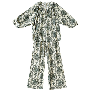 2026新款新中式睡衣女士夏天长袖长裤棉绸家居服春秋季人造棉套装