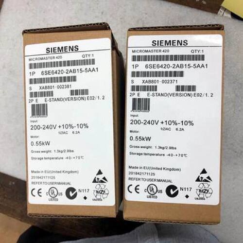议价6SE6420-2AB15-5AA1西门子MM420变频器0.55KW 200-240V内置滤