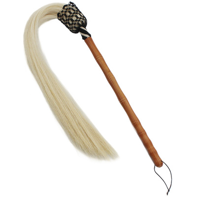 A+类真马尾毛拂尘太极拂尘尘拂甩子加长枣木柄送背包和摆放架