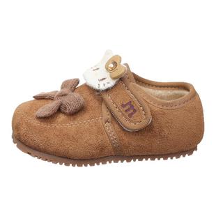 儿童棉鞋2025冬季新款女童鞋子二棉加绒卡通豆豆鞋皮鞋勃肯鞋洋气