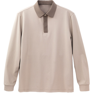 MrBu布先生撞色翻领长袖T男2025秋冬款保暖快干上衣BT16853断码