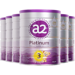 【6罐】a2紫白金3段婴幼儿奶粉三段新西兰至初a 2旗舰店1-3岁900g