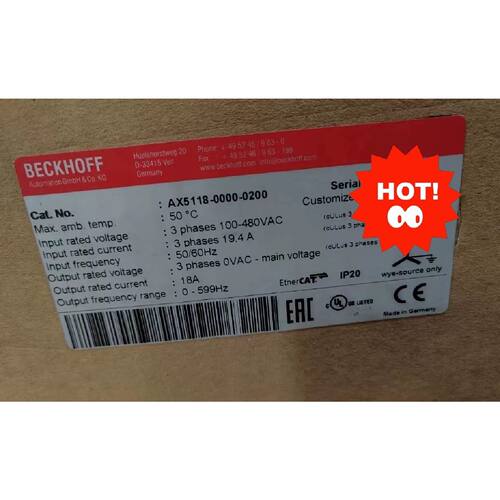 询价AX5118-0000-0200 倍福 BECKHOFF