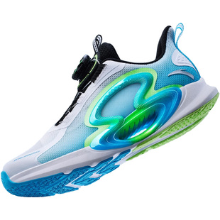 安踏儿童运动鞋男童逐月跑鞋2026新款男大童鞋子纽扣童鞋