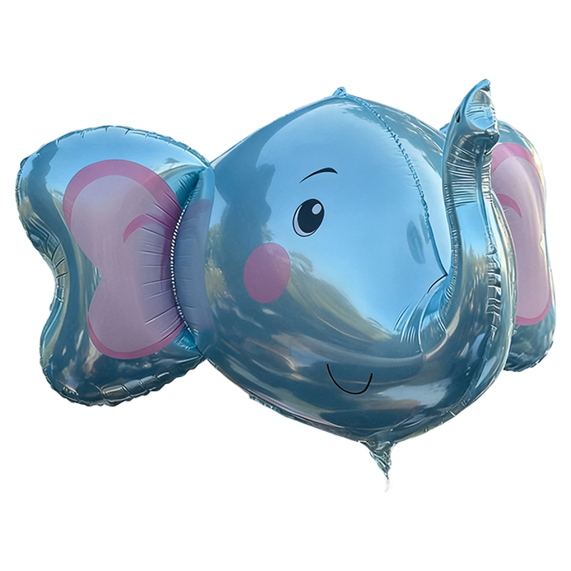 飘空铝膜气球可爱大象造型充氦气可飞天儿童宝宝绑腿玩具家庭通用
