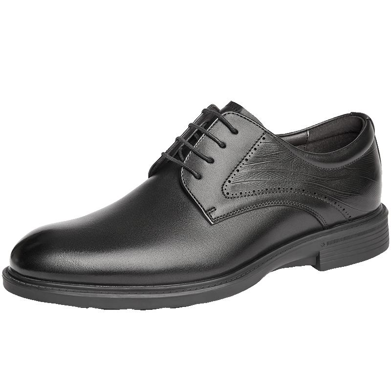 百丽男鞋商务鞋男士夏新商场同款牛皮革婚鞋正装皮鞋8KG01CM4