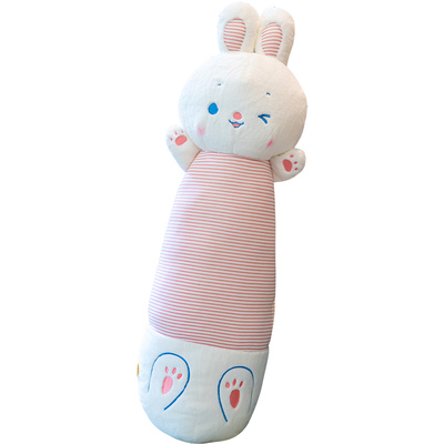 可爱小白兔长条抱枕床上兔子玩偶