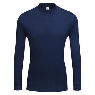 中老年人秋衣秋裤男士中领纯棉毛衫全棉青年保暖内衣套装薄款秋冬