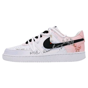 定制球鞋Nike Court Vision1戴安娜玫瑰 解构 英文手绘 板鞋男款