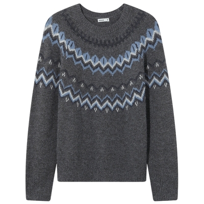 25年冬季新款女士复古图案针织衫