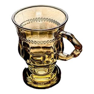 水晶玻璃杯150ml小茶杯三两酒杯白酒高级感带把手耐高温高端家用