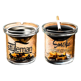 玻璃漏斗烟灰缸创意家用有简约烟缸个性办公室ins风防飞灰味