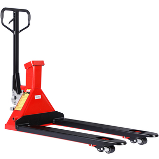 力拓中用 电子叉车秤手动液压搬运车地牛带称重叉车托盘车地磅2吨