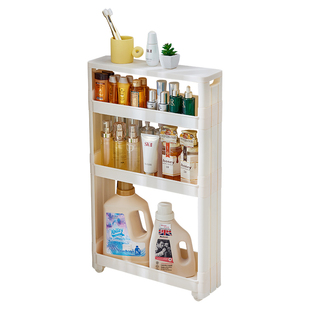 10/12.5cm带白顶盖夹缝置物架浴室卫生间厨房冰箱空隙收纳柜推车