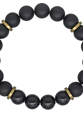 手工逸述黑玛瑙男女手串