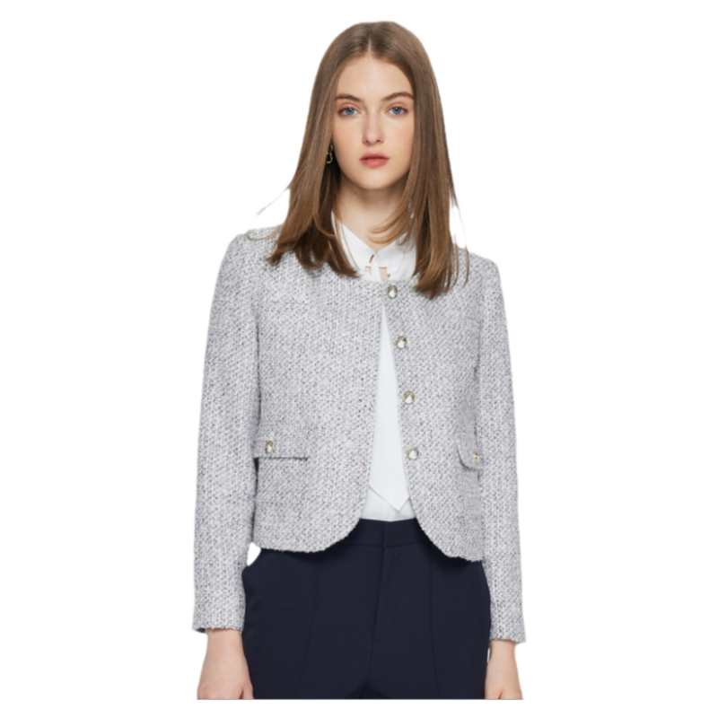 【粗花呢】G2000女装2025秋冬商场同款挺括面料气质小香风短外套.