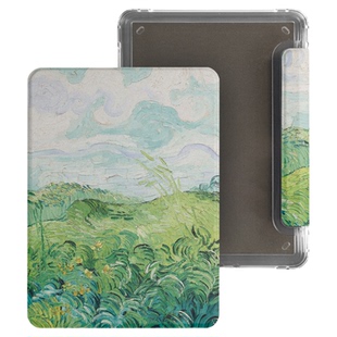 两只羊适用Kindle保护壳磁吸分离Kpw6套Paperwhite12代2024青春版colorsoft盖壳可拆卸透明壳Kpw3/4/5油画风