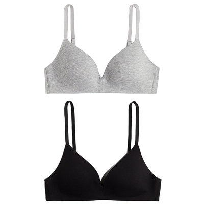 HM女士内衣文胸夏季棉质无钢圈舒适可调节肩带1208310