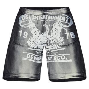 [折扣]DIESEL男士印花松紧腰休闲短裤A150740NKBC