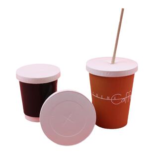 一次性纸盖可降解80/90mm口径加厚奶茶咖啡纸杯环保杯盖整箱100只