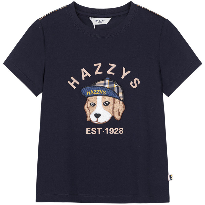 hazzys圆领男童短袖T恤夏季