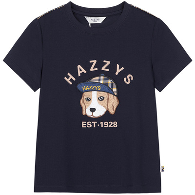 hazzys圆领男童短袖T恤夏季