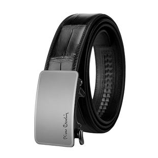 【鳄鱼皮】皮尔卡丹内扣式皮带男真皮奢侈品商务腰带正品男士裤带