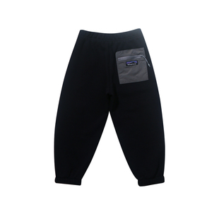 加绒保暖 MANUKIDS童装男童25秋冬复合拉链口袋休闲中大童运动裤