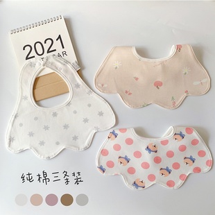 婴儿口水巾新生儿公主型女宝宝G男宝围兜防水可爱韩版围兜