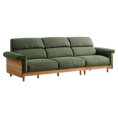 林氏家居橡木实木沙发客厅2025新款猫抓布艺沙发原木色家具木业