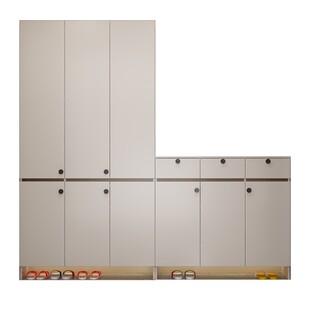 韩利园带锁鞋柜门外柜楼道储物柜电梯厅密码锁XAA13走廊楼梯间