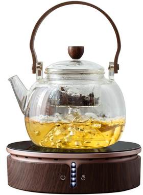 德茗堂电陶炉煮茶圆形不挑壶家用