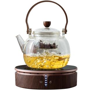 德茗堂品牌猫眼电陶炉煮茶器玻璃壶蒸茶专用茶具茶炉围炉煮茶整套