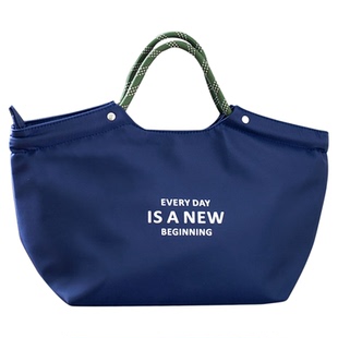 轻奢简约饭盒包手提袋防水便当包通勤上学上班族便携保温午餐袋子