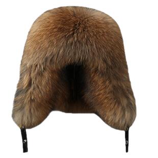 狐狸毛帽子男女秋冬季护耳加厚东北滑雪韩版潮貉子毛真皮草雷锋帽