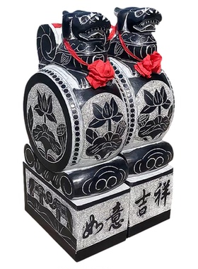 青石仿古狮子镇宅招财门墩定制