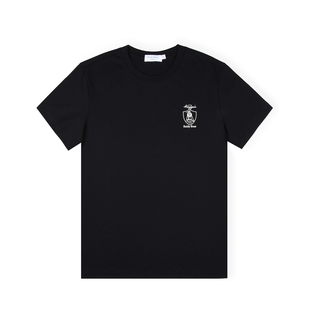 雷迪波尔男装短袖T恤2026夏季新款烫印刺绣帆船圆领棉弹休闲上衣