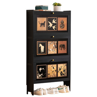 超薄款鞋柜家用门口翻斗鞋架子极小窄收纳一体靠墙入户玄关大容量