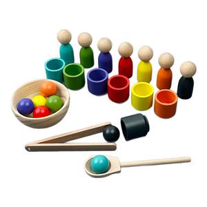 聪乐比旗舰店蒙氏早教益智玩具颜色配对分类杯启蒙认知教具宝宝专注力精细动作