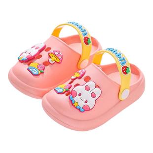 儿童棉拖鞋冬季男童皮面防水小孩居家室内女童宝宝加绒棉拖鞋防滑