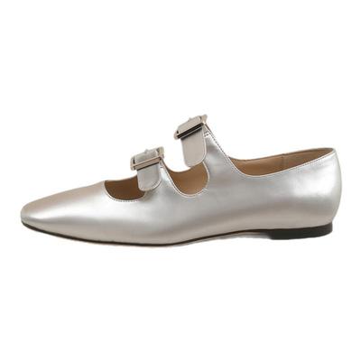 BLOCCO5真丝牛皮双扣玛丽珍单鞋