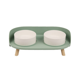 猫碗月半双碗陶瓷狗碗保护颈椎防打翻猫盆食盆猫咪碗水碗猫咪用品